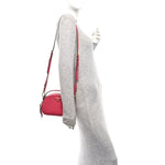 Saffiano Lux Odette Crossbody Magenta
