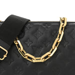 Lambskin Embossed Monogram Coussin PM Black