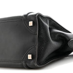 Drummed Calfskin Micro Luggage Black