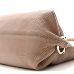 Calfskin Fanisa Gancini Large Hobo Beige