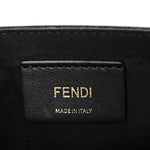 Vitello Liberty F is Fendi Bi-Color FF 1974 Embossed Envelope Belt Bag Maya Black