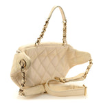 Calfskin Quilted All About Waist Belt Bag Light Beige