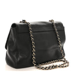 Small Classic Grain Calfskin Medium Lily Black