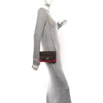 Monogram Flore Chain Wallet Fuchsia