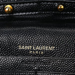 Grain De Poudre Matelasse Chevron Monogram Chain Wallet Black