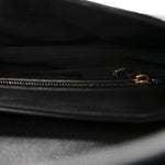 Grained Calfskin Saddle Bag Black