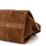 Suede Triangle Medium Bonnie Shoulder Bag Cacao