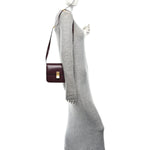 Box Calfskin Teen Classic Box Flap Bag Burgundy