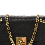 Grained Lambskin Nano Drew Shoulder Bag Black