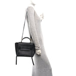 Grained Calfskin Micro Belt Bag Black