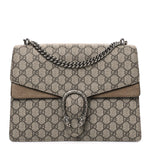 GG Supreme Monogram Medium Dionysus Shoulder Bag Taupe