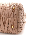 Nappa Matelasse Bauletto Top Handle Bowler Cammeo