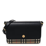 Calfskin Mini Vintage Check Note Bag Black