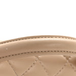 Lambskin Quilted Small Flap Top Handle Bag Beige