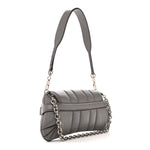 Nappa Vertical Matelasse Small Maxi Horsebit Chain Shoulder Bag Gray