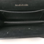 Patent Calfskin Lizard Embossed XS Sharp Top Handle Bag Black