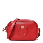 Calfskin Gancini Camera Crossbody Bag Red