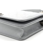 Caviar Quilted Boy Wallet On Chain WOC Grey