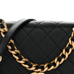 Caviar Quilted Small Fashion Therapy Flap Bag Black