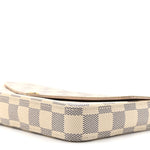 Damier Azur Pochette Felicie Chain Wallet Rose Ballerine