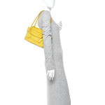 Paper Calfskin Maxi Intrecciato Medium Arco Yellow