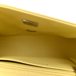 Lambskin Quilted Mini Square Flap Yellow