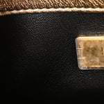 Metallic Lambskin Quilted Mini CC Crystal Logo Chain Flap Gold