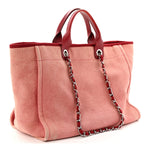 Canvas Medium Deauville Tote Red