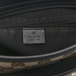 GG Monogram Web Flat Messenger Bag Black