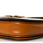 Smooth Calfskin Canvas 9to5 Shoulder Bag Natural Golden