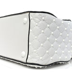 Lambskin Free Rockstud Spike Bowling Bag White
