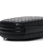 Nappa Intrecciato Chain Knot Clutch Black