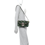 Fabric Tapestry Effect Fendi Dots Baguette Matcha Dove Multicolor