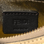 Crystal Vitello Laminato Suede FF Nano Fendigraphy Hobo Bag Platino