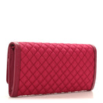 Tessuto Nylon Quilted Continental Flap Wallet Ibisco