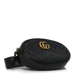 Calfskin Matelasse GG Marmont Belt Bag 85 34 Black