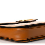 Smooth Calfskin Canvas 9to5 Shoulder Bag Natural Golden