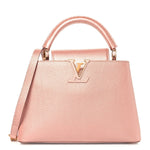 Metallic Taurillon Capucines BB Pearly Pink