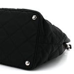 Nylon Tessuto Impuntu Quilted Tote Black
