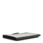 Calfskin Gancini Embossed Wristlet Clutch Dark Green