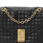 Calfskin Quilted Medium C Bag Black