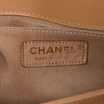 Iridescent Tweed Lambskin Medium Boy Flap Dark Beige