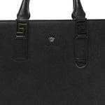 Saffiano Medusa Top Handle Briefcase Black