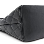 Caviar Quilted Medallion Tote Black