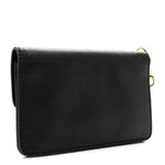 Calfskin Dioraddict Wristlet Clutch Black