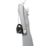 Calfskin Beaded Mini Lady Dior Black