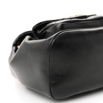 Glazed Aged Calfskin Quilted Small Duma Drawstring Backpack Black