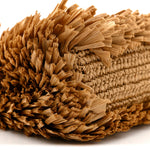 Raffia Fringe Nano Kelly Shopper Dark Beige