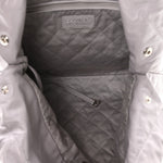 Shiny Calfskin Quilted Chanel 22 Grey
