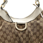 Monogram Medium D Gold Ring Hobo White